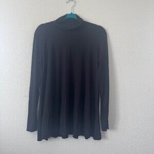 Shiela Rose‎ Black Turtleneck Long Sleeve Tunic Top Women's Size L